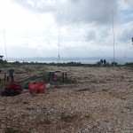 Podizanje sky-loop antene na terenu